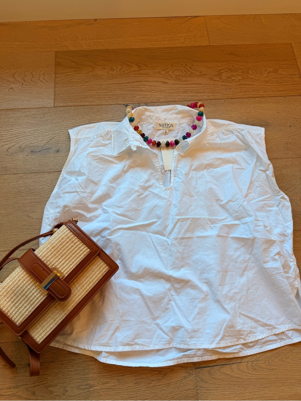 Nation lLos Angeles White Sleeveless Top